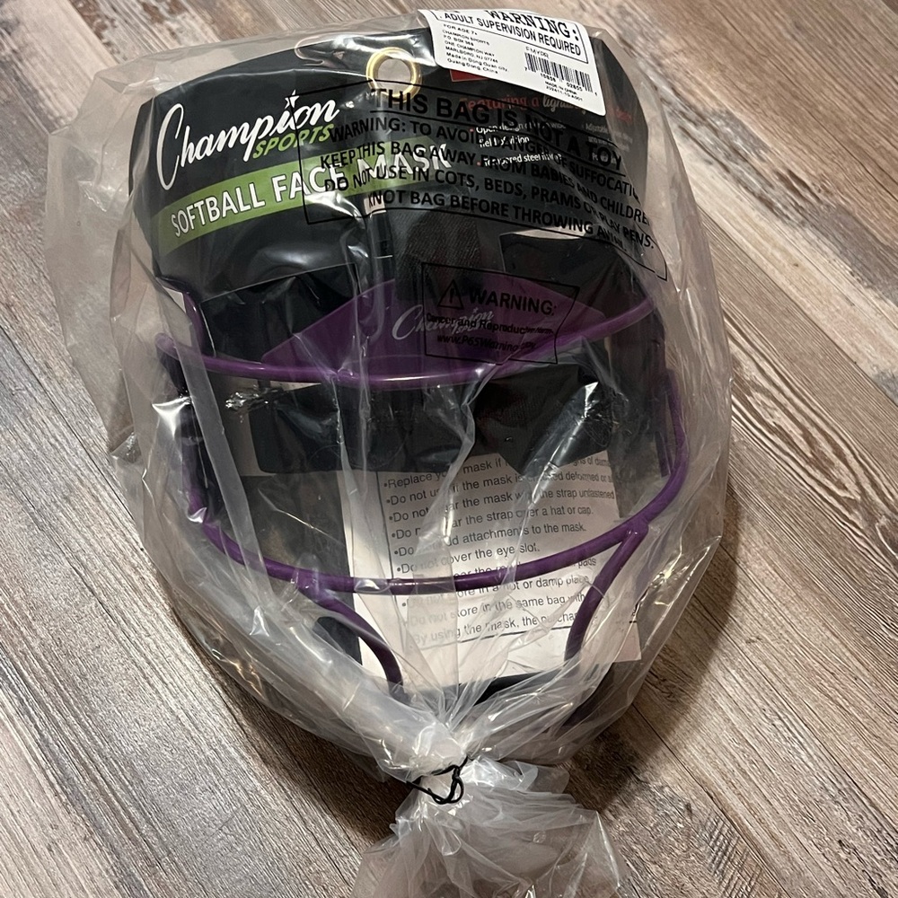 Champion Sports Softball Face Mask purple NEW youth girls 8u 10u